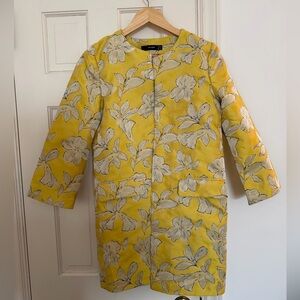 Hallhuber Floral Yellow Coat